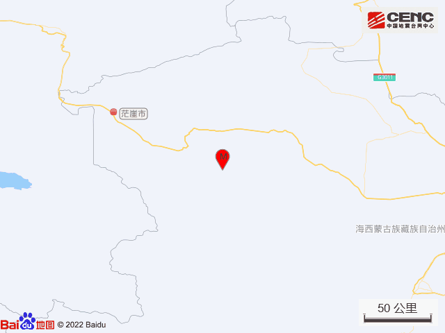  p>2022年10月19日12时35分,青海海西州茫崖市(北纬37.69度,东经92.