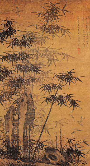竹雀图（元代王渊创作纸本水墨画）_百度百科