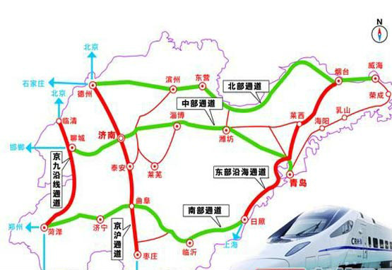 环渤海地区山东省城际轨道交通网规划(调整)