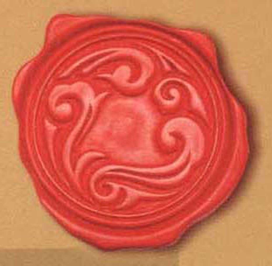  p>火漆封缄是一种用点熔火漆,滴于信函(物件)封口,结硬前钤印,防范被