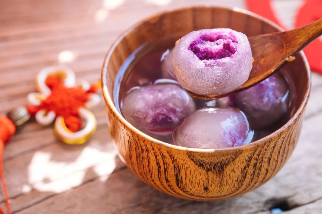 紫薯汤圆年糕