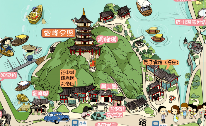 杭州手绘地图
