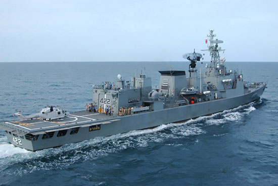  p>泰国海军共装备有两艘"纳来颂恩"级护卫舰,分别为"纳来颂恩"号和"