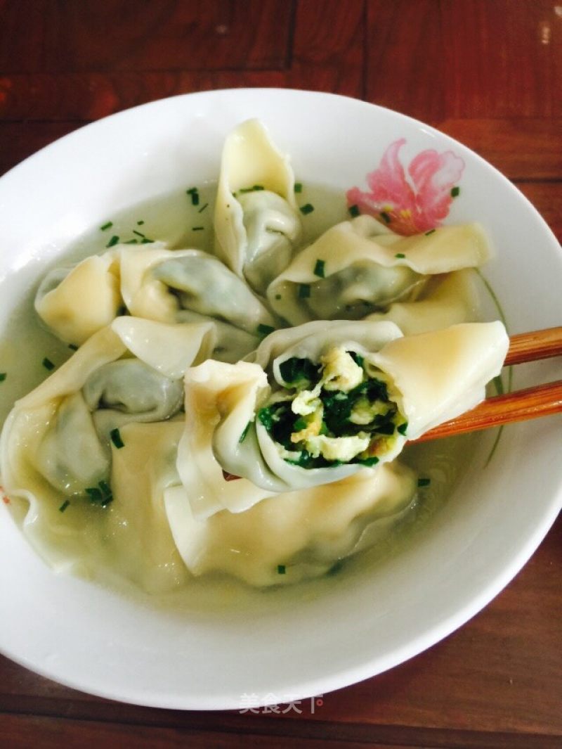 韭菜鸡蛋肉馅馄饨