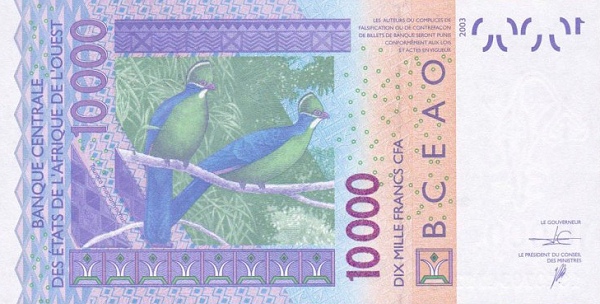 货币,简称为 a href="#" data-lemmaid="6900593">西非法郎 /a>(fcfa)