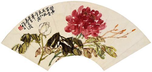 C19，中国画写意牡丹花，共八幅_百科TA说