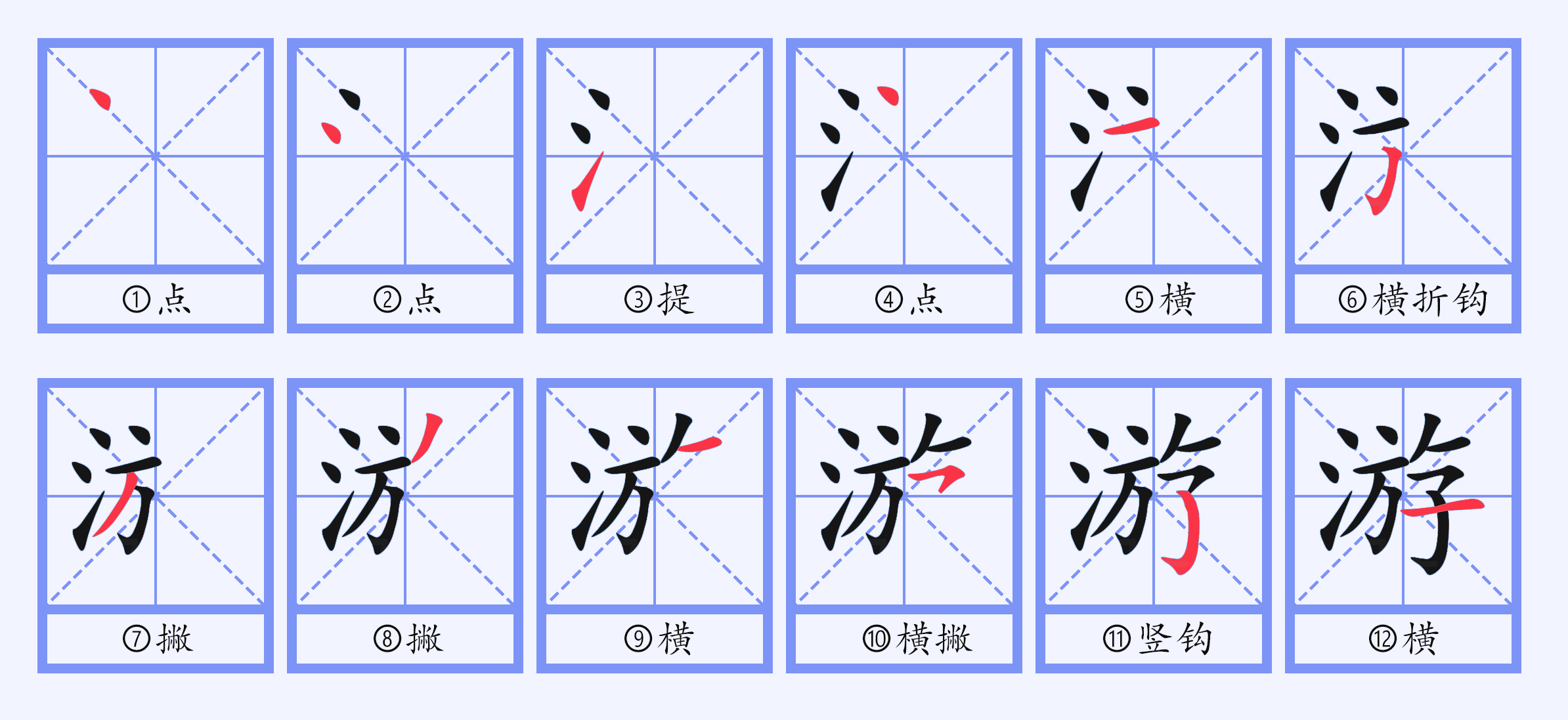 游笔顺,记笔顺_大山谷图库