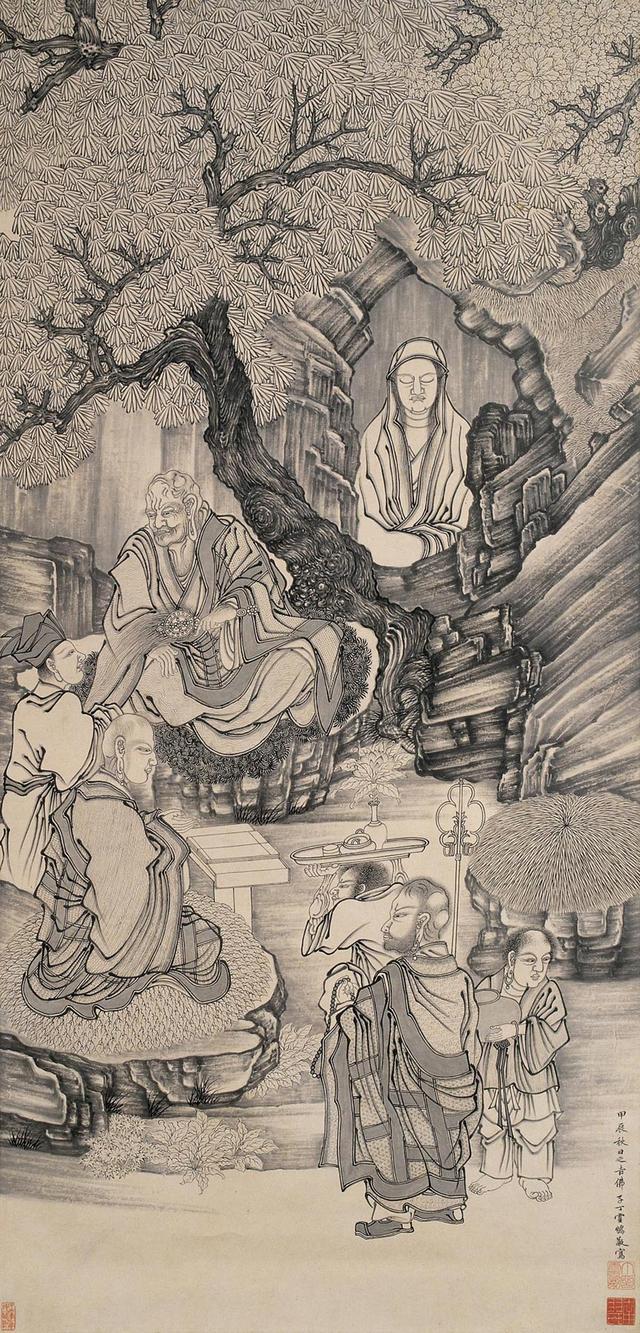 明代隆庆、天启年间画家、绘墨模名手——丁云鹏作品解读_百科TA说