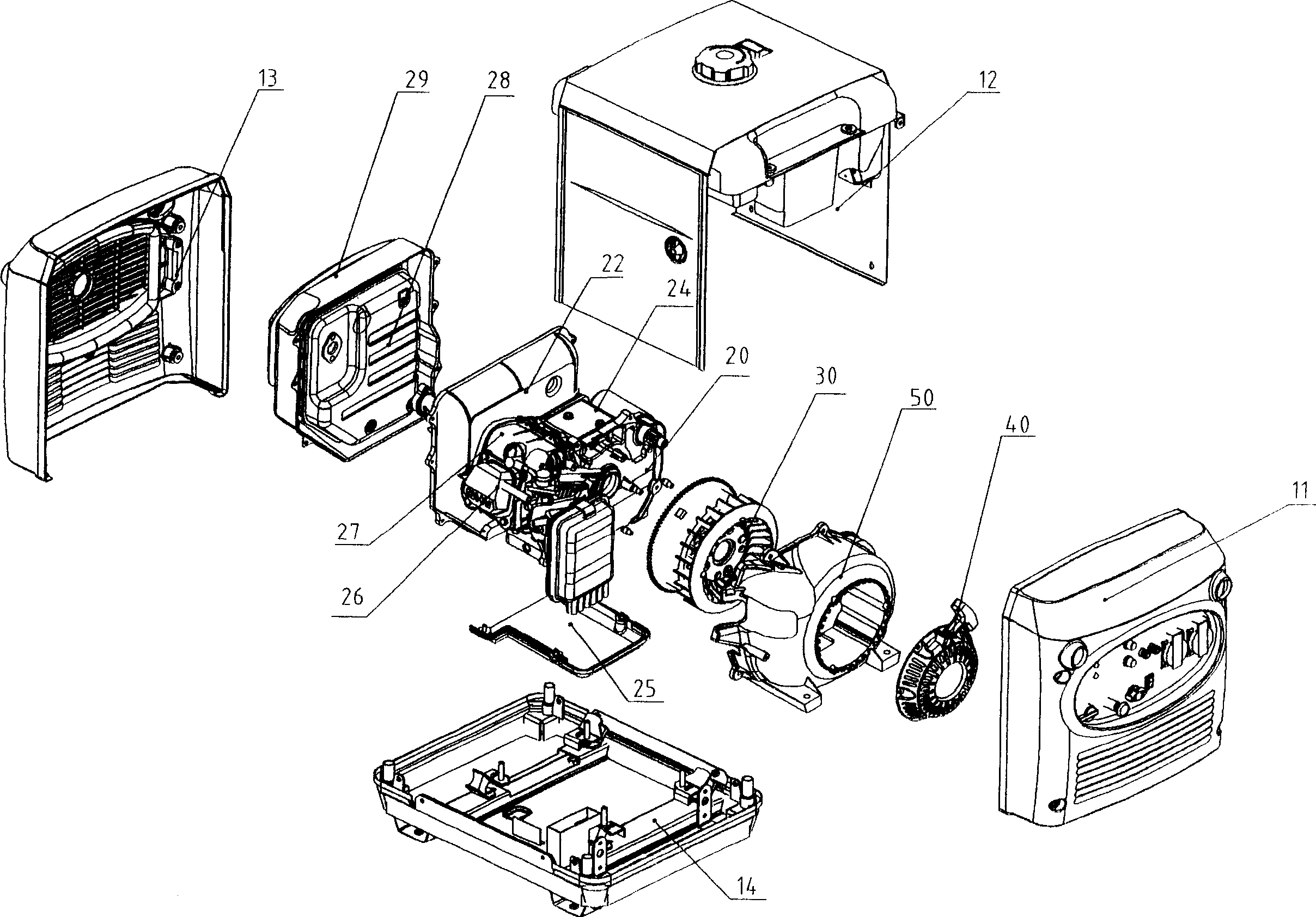 一种汽油发电机组