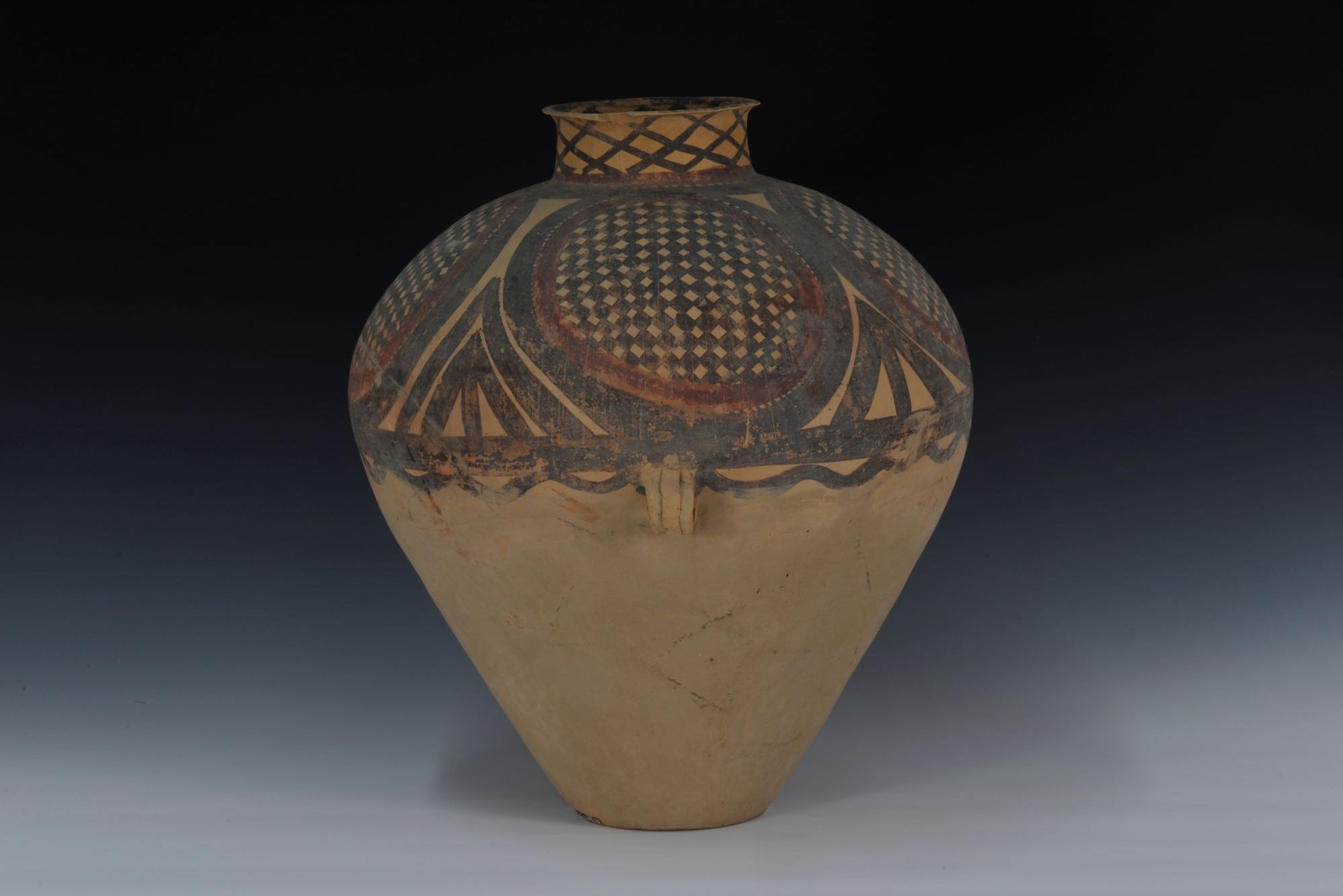 新石器时代半山双系彩陶罐