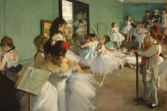 《舞蹈教室》是1874年 a target="_blank" href="/item/埃德加·德加"
