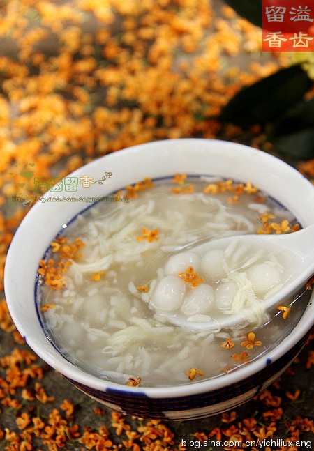 桂花藕粉圆子羹