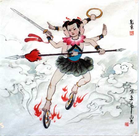  p>哪吒,中国古代神话传说中的神仙,佛教及道教护法神.