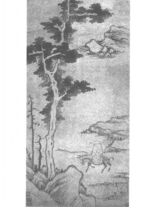  p>《树下骑驴图》是明代画家方以智创作的纸本水墨画,现藏于北京故宫