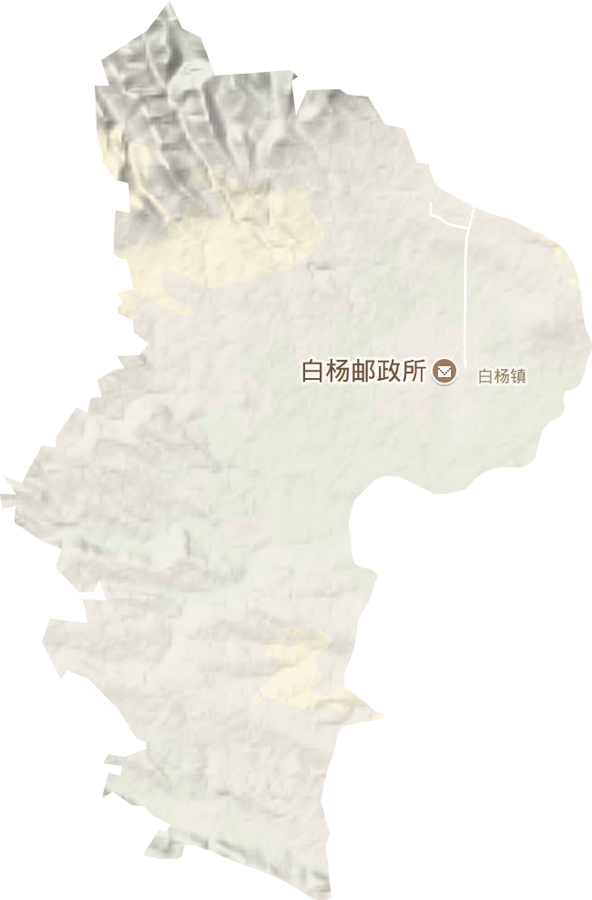 <p>白杨镇地形图