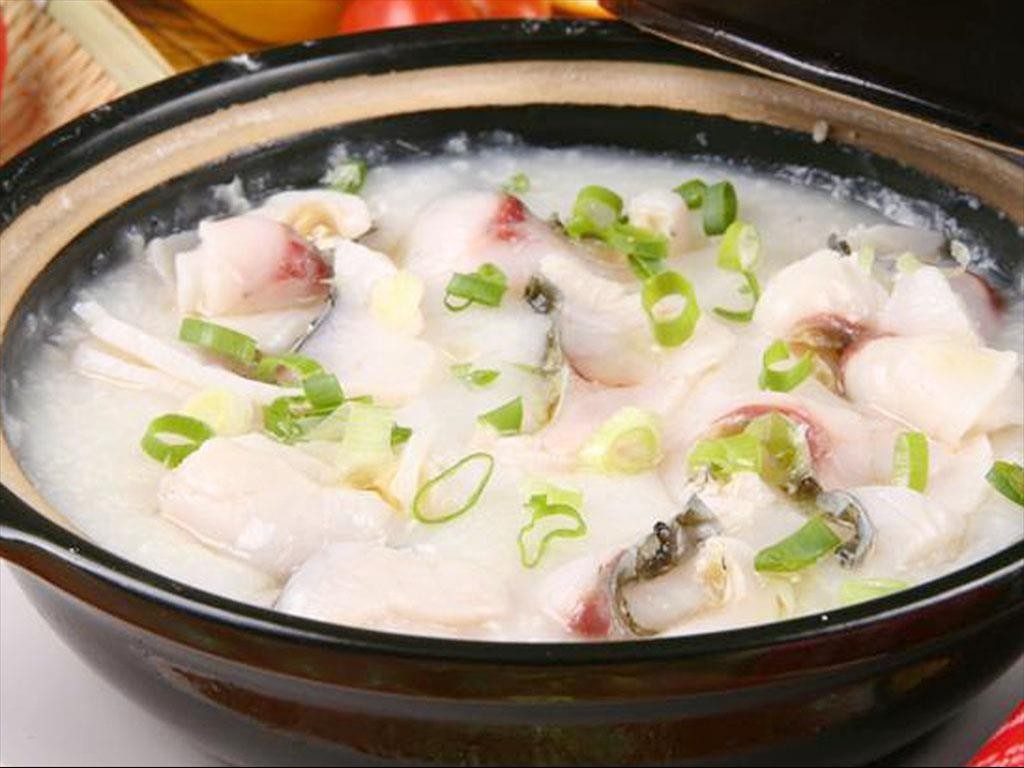 香菜素鱼片粥