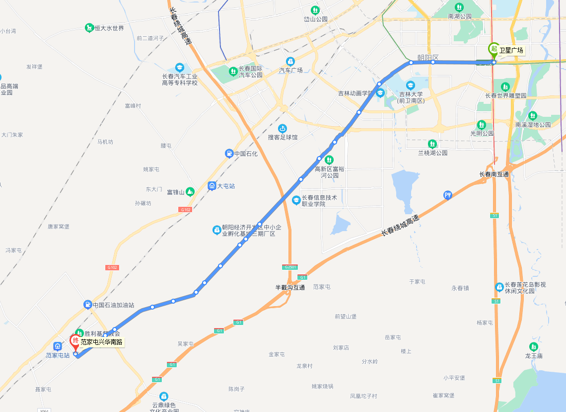 长春公交t383路