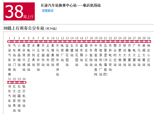 临沂公交38路