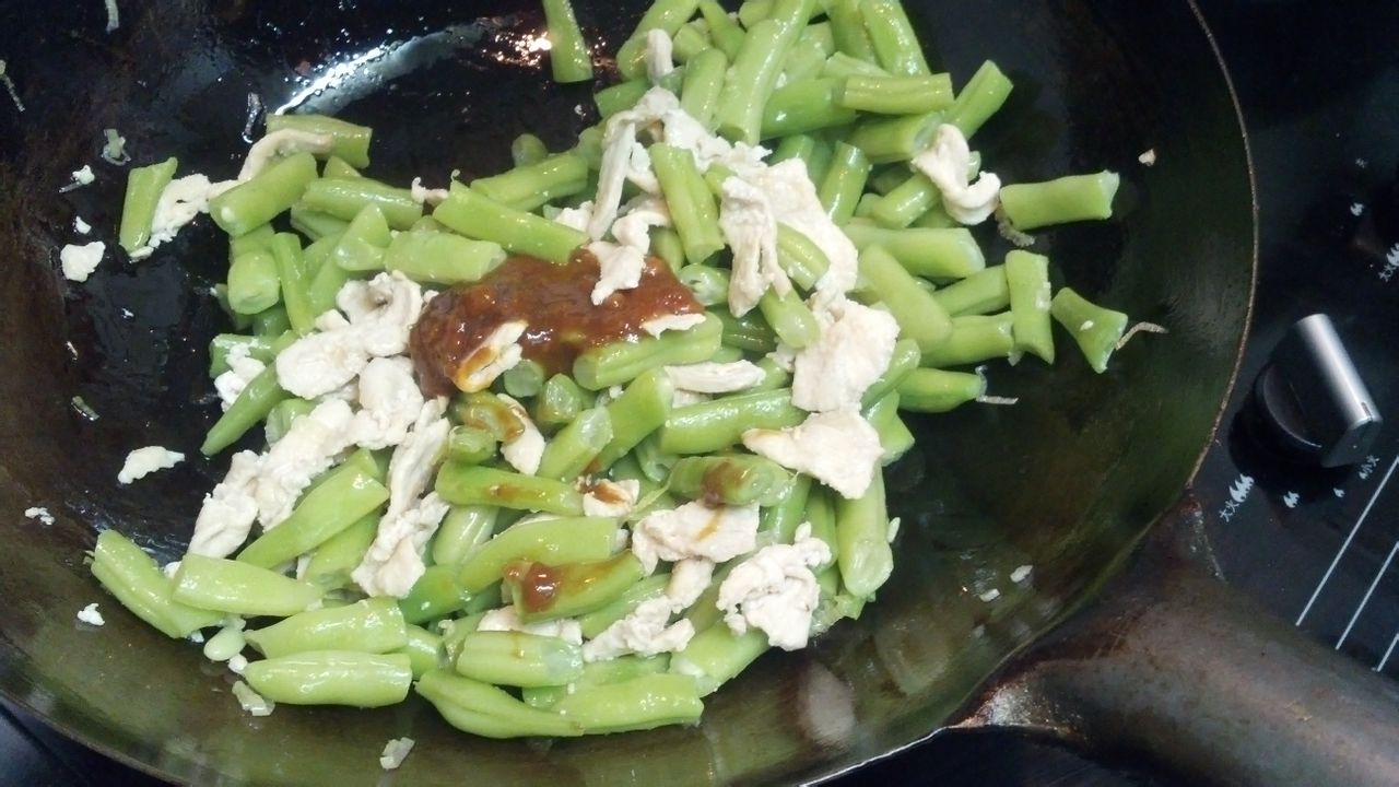 鸡肉丝炒豆角