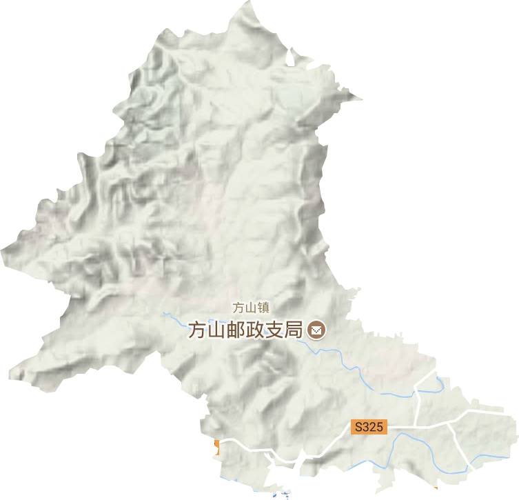 <p>方山镇地形图