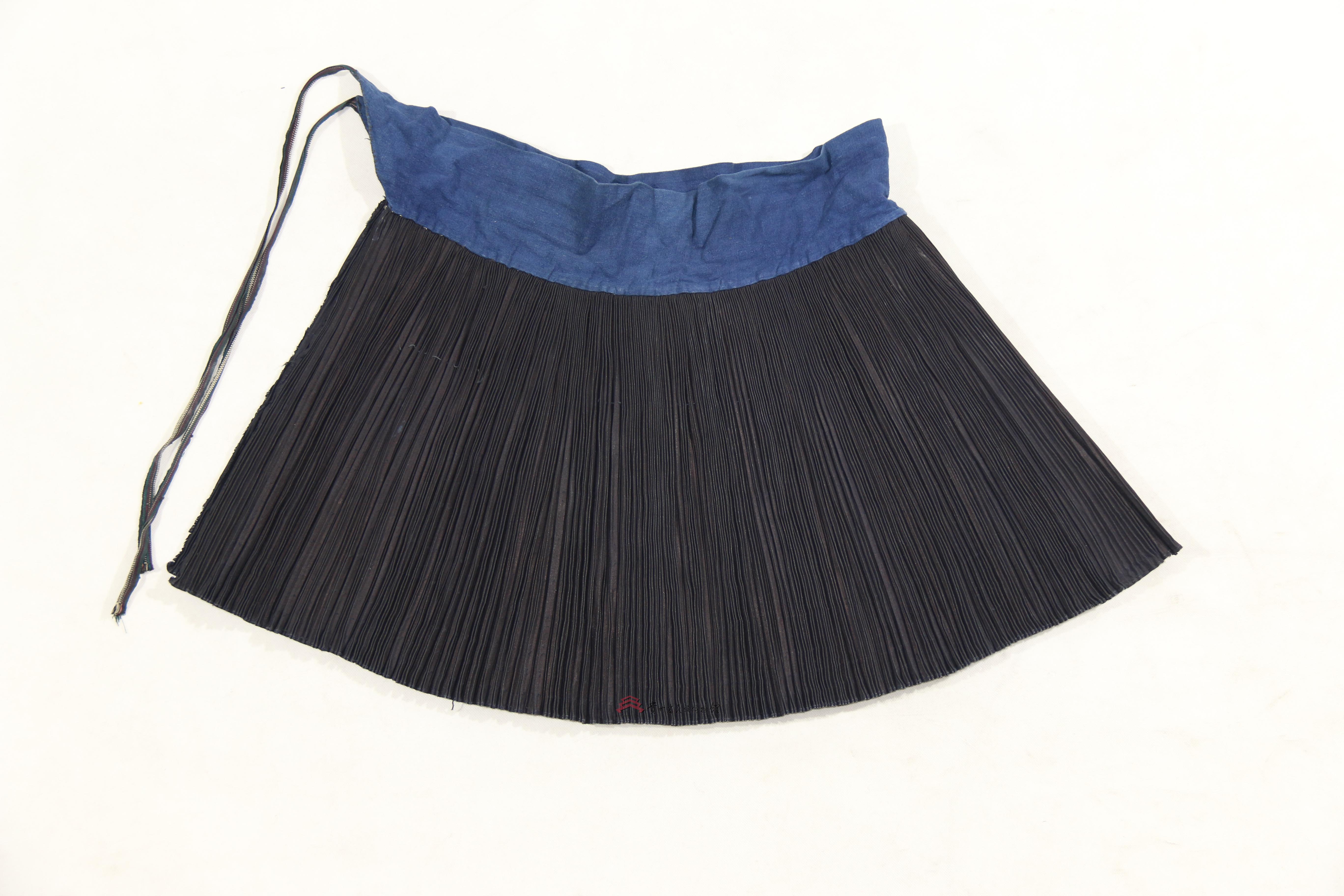 民国舟溪苗族青布百褶裙