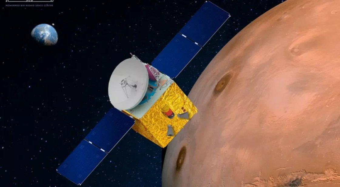  p>希望号火星探测器是阿联酋首枚火星探测器,由阿联酋和美国合作研制