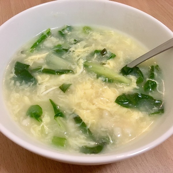 鸡蛋青菜面疙瘩汤