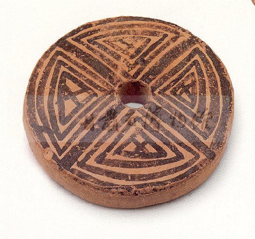 回纹彩陶纺轮