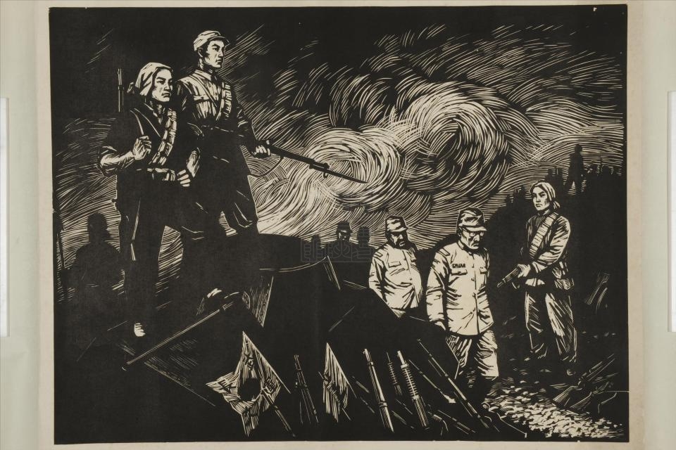 p>现代吴凡人民的胜利木刻版画是重庆中国三峡博物馆收藏的绘画类作品