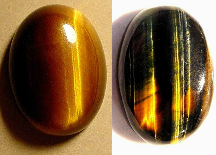  p>虎眼石(tiger's eye)又称虎睛石,是一种具有猫眼效果的