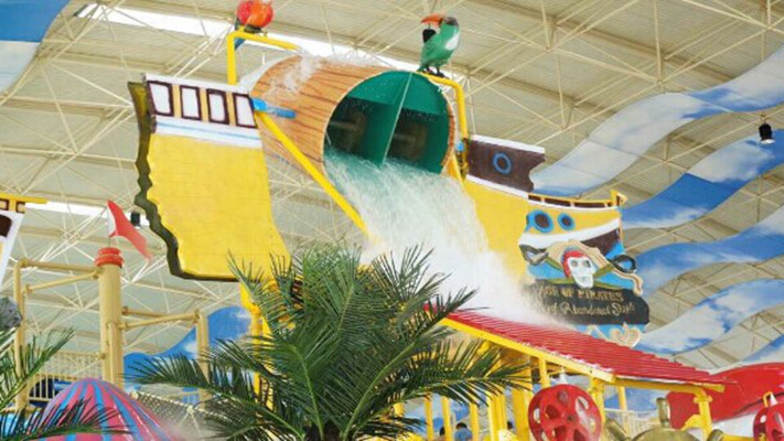  p>香洲欢乐水王国位于辽宁省大连市瓦房店市,是中国最大的室内水上