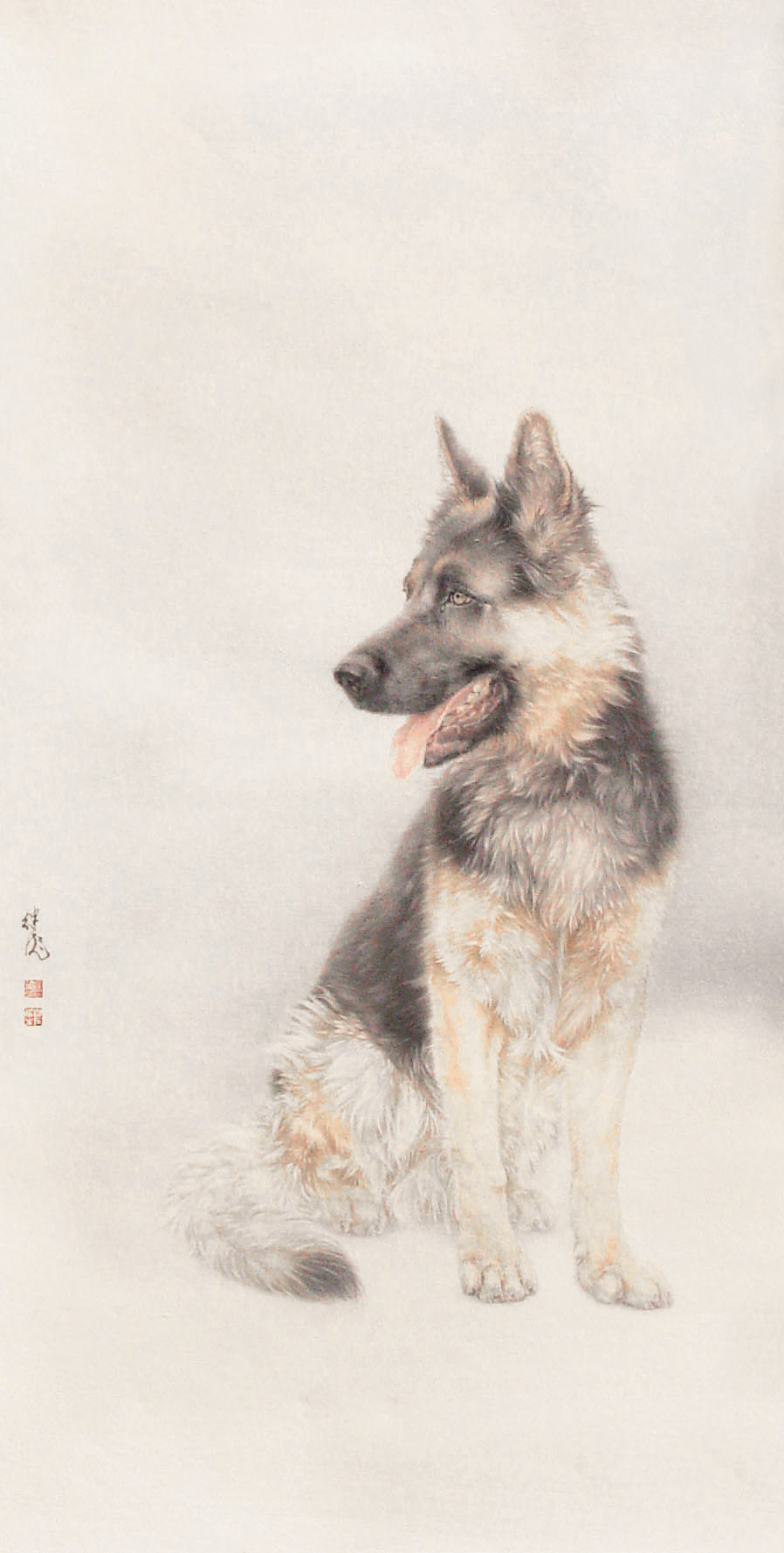 自幼习画,擅画工笔动物及翎毛,尤其以画狗风格独特2,作品有《刘继彪