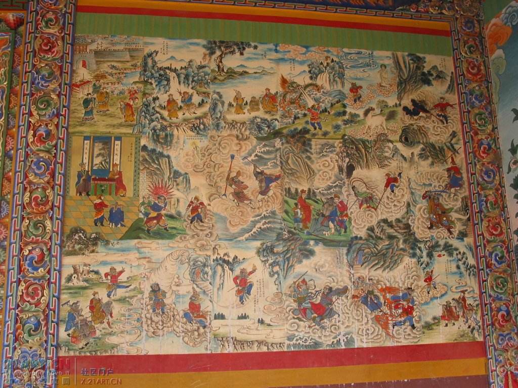  p data-id="go06e6vj4j">塔尔寺壁画是藏传佛教艺术品之一,是湟中县