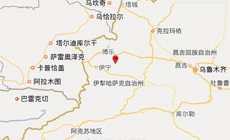 新疆维吾尔自治区博尔塔拉州精河县发生4