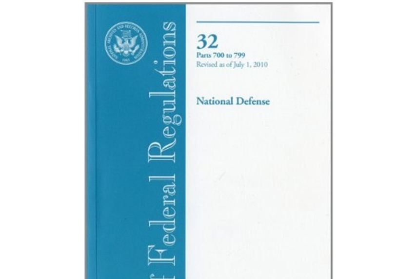 code of federal regulations, title 32, national defense, pt.