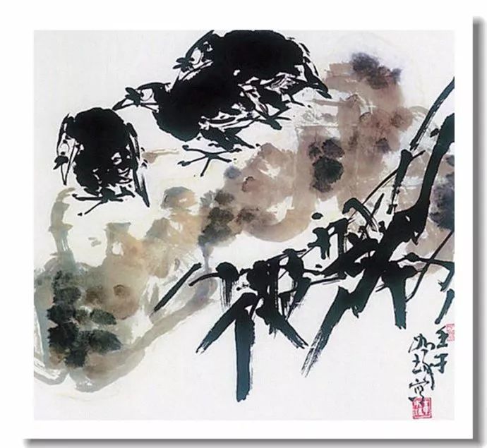 太璞如琢-- 中国画家崔如琢指墨花鸟画作品赏析_百科TA说