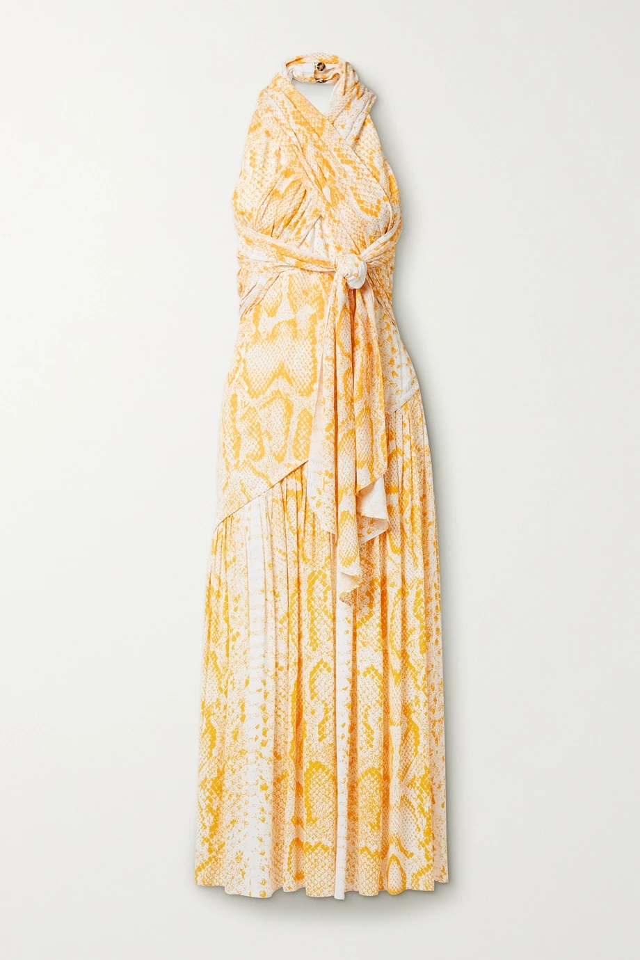 多种穿法蛇纹双绉中长连衣裙