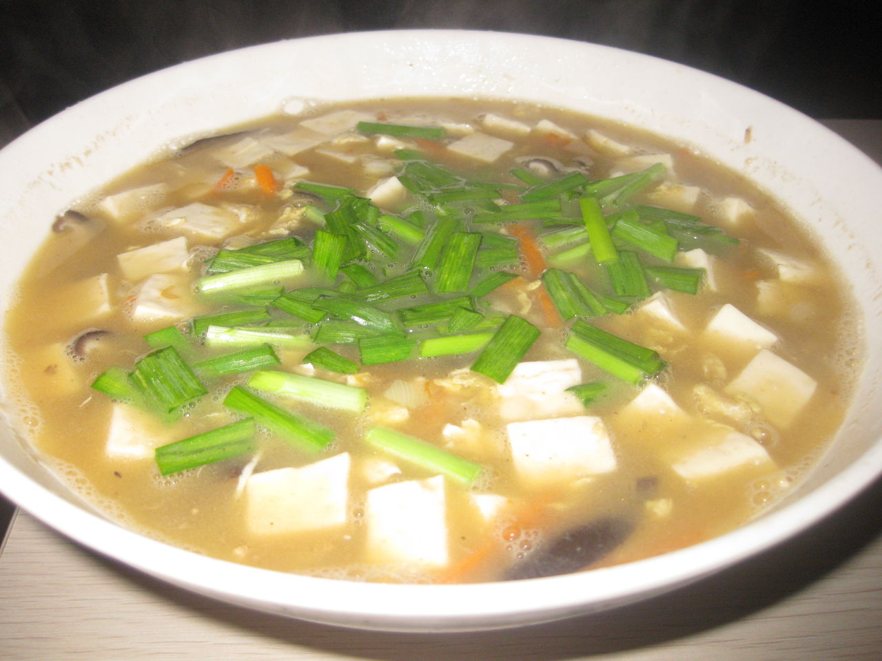 韭菜蘑菇豆腐汤