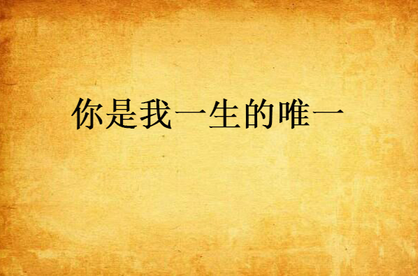 你是我一生的唯一