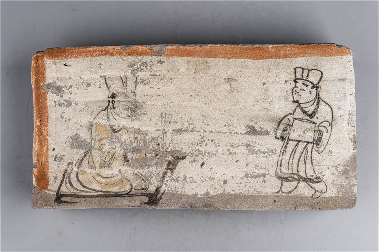 西晋进食图画像砖