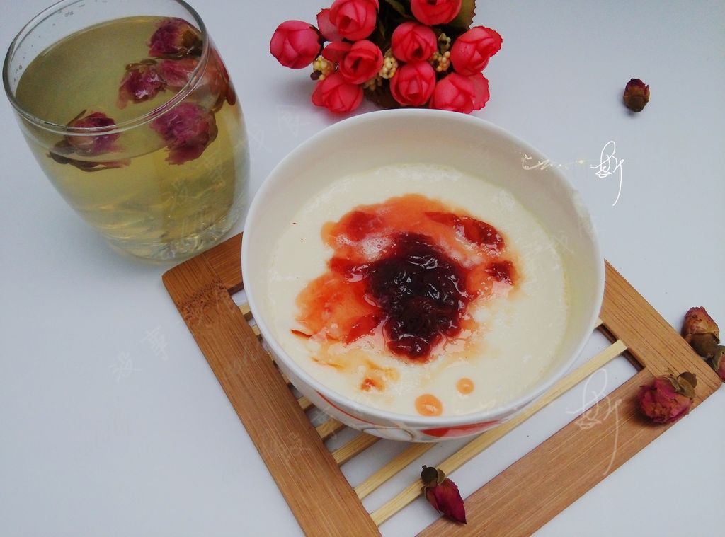 樱桃玫瑰双皮奶