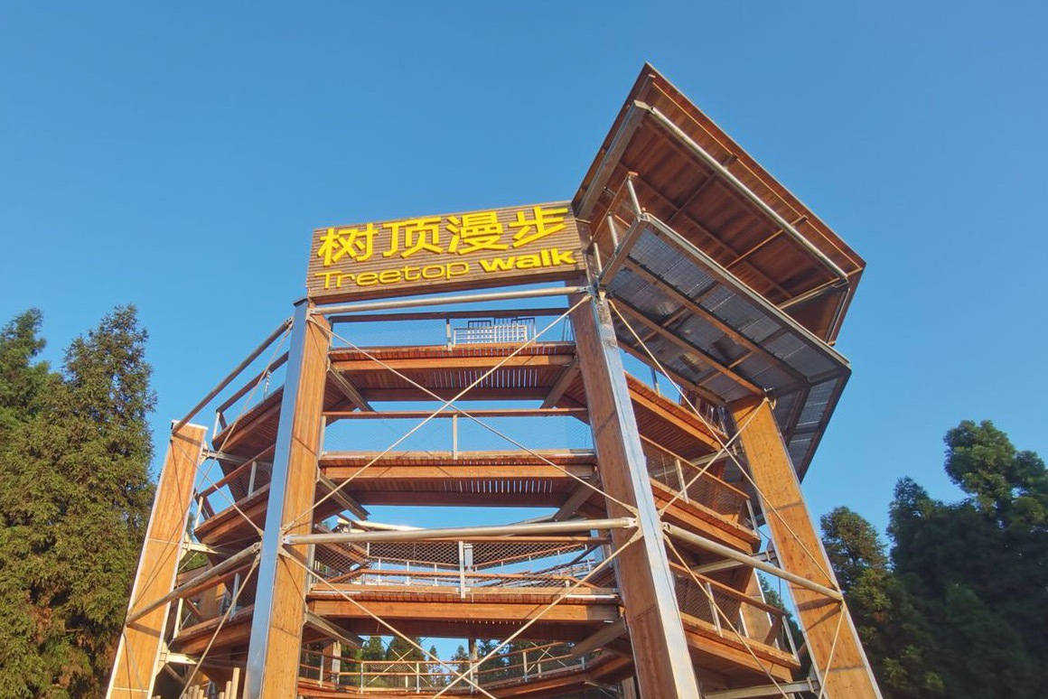 树顶漫步是指重庆仙女山树顶漫步营地,位于<