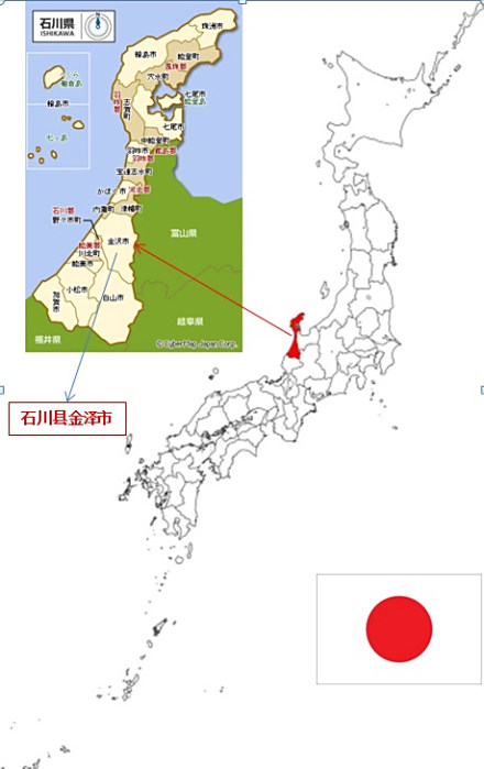 日本石川县金泽市地图