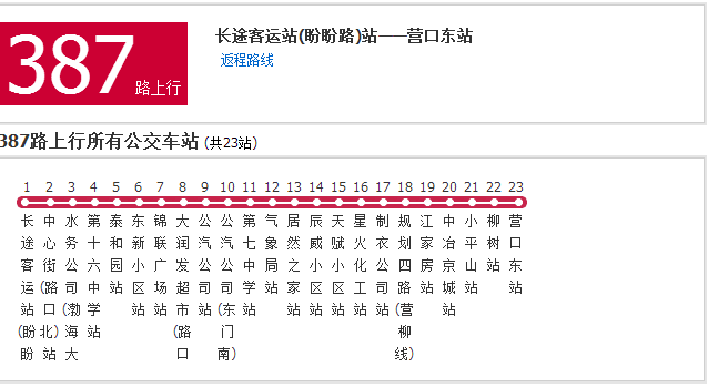 营口公交387路