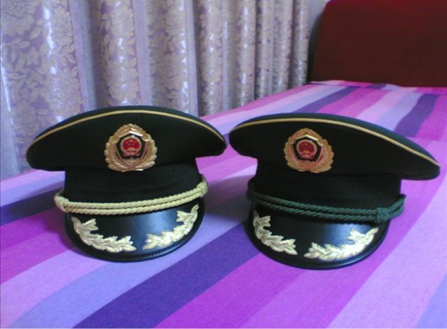href="/item/武装">武装 /a>力量中,解放军及武警的军官大檐帽帽檐上