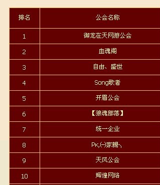 御龙在天网游公会