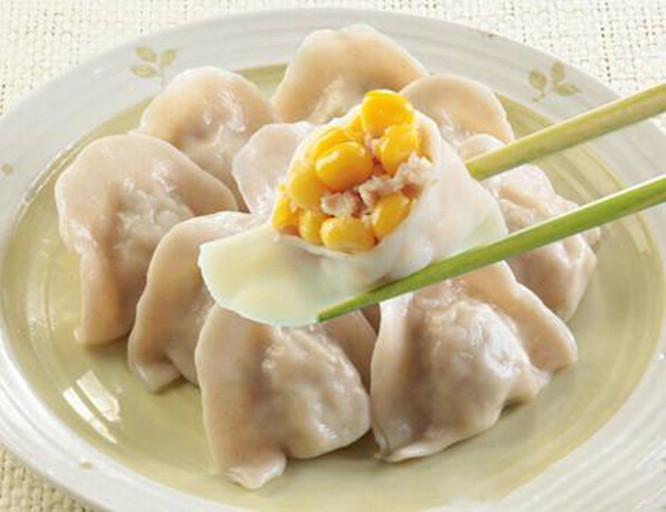 笋干玉米蒸饺