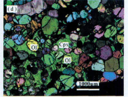  p>筛状变晶结构(sieve texture)是指较大的变斑晶矿物中包有很多其他