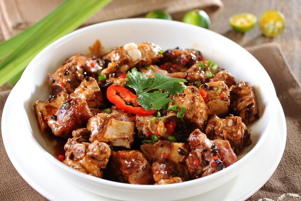 豆豉耗油蒸排骨
