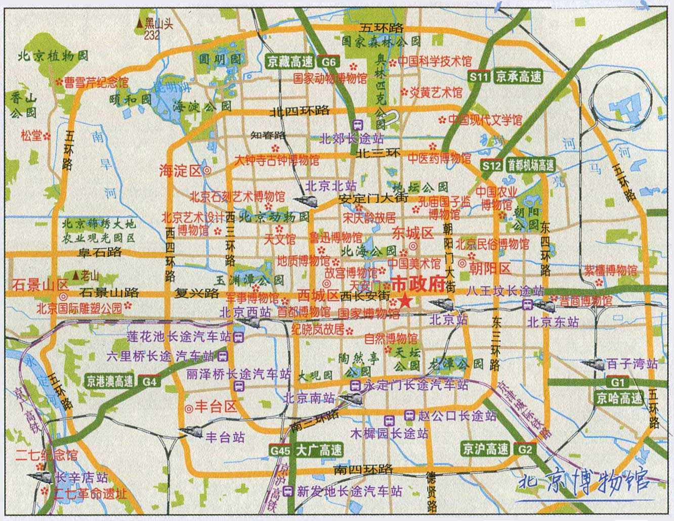 北京博物馆导游地图